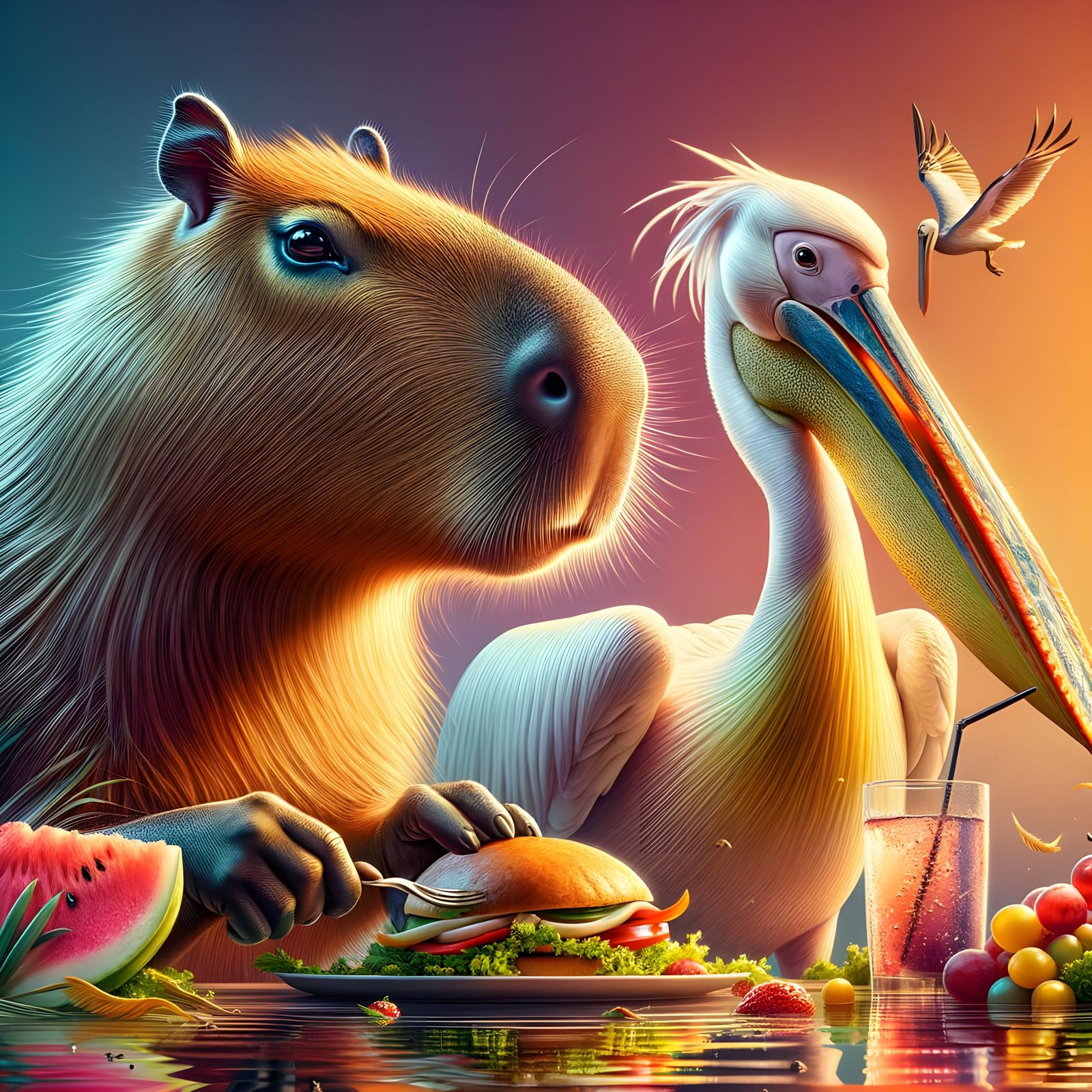 Capybara and Pelican Lunch: Hyperrealistic Fashion Magazine ...