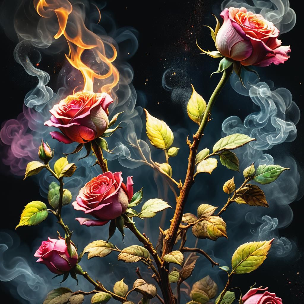 Matchstick Rose: Photorealistic Fantasy Art in 8K