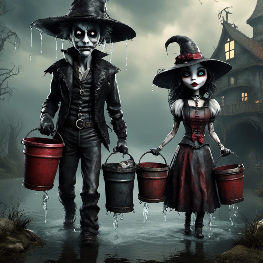 Jack and Jill in Gothic Fantasy Style