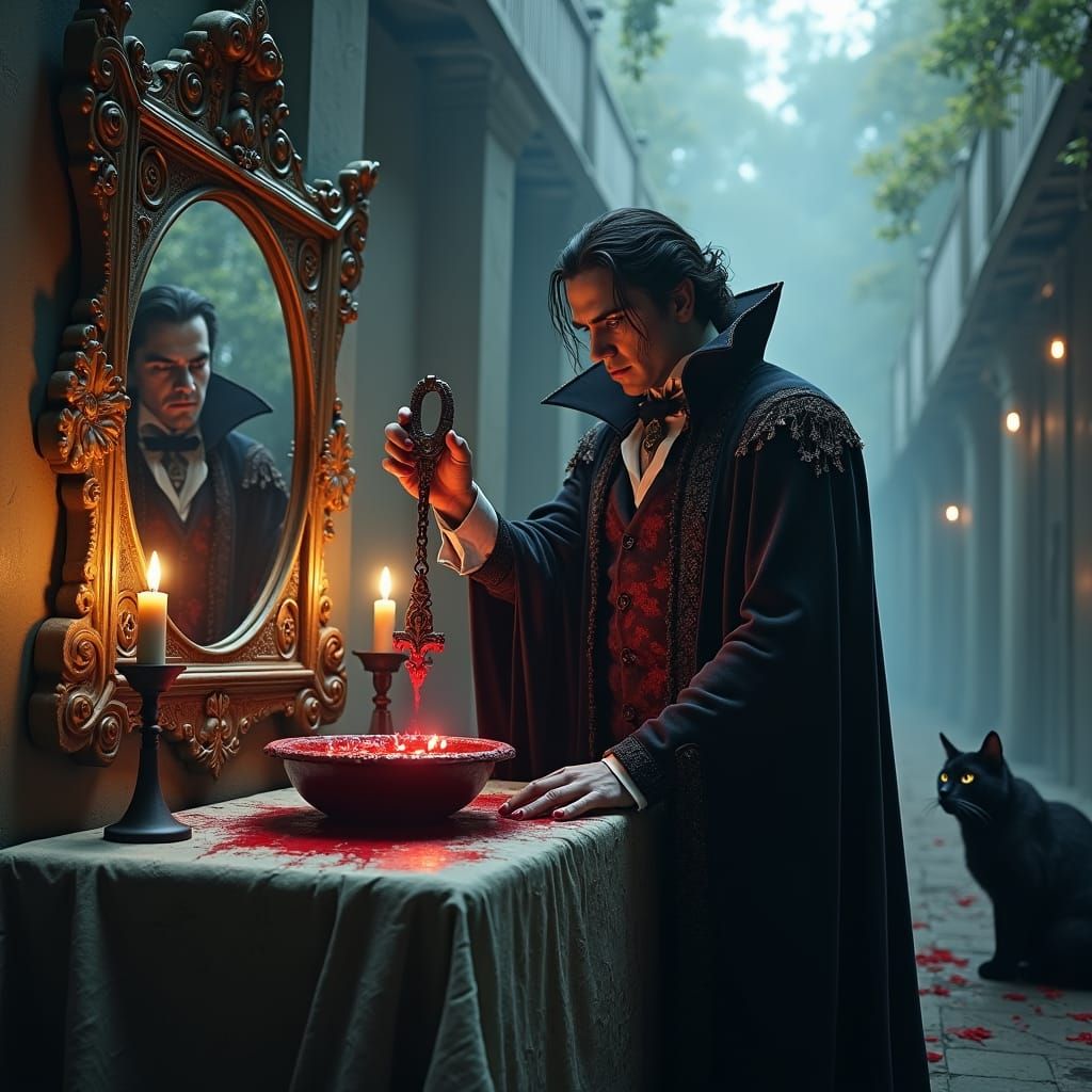 Vampire Ritual in New Orleans Cemetery