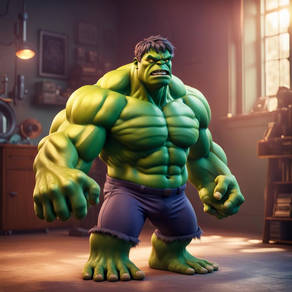 The Hulk: 3D Digital Art Concept
