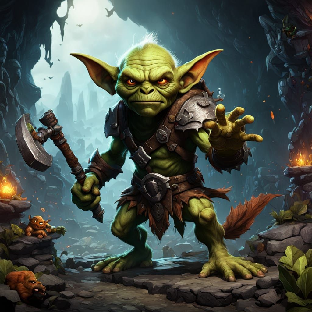 Fantastical Dungeon Scene in Vibrant, Detailed Matte Paintin...