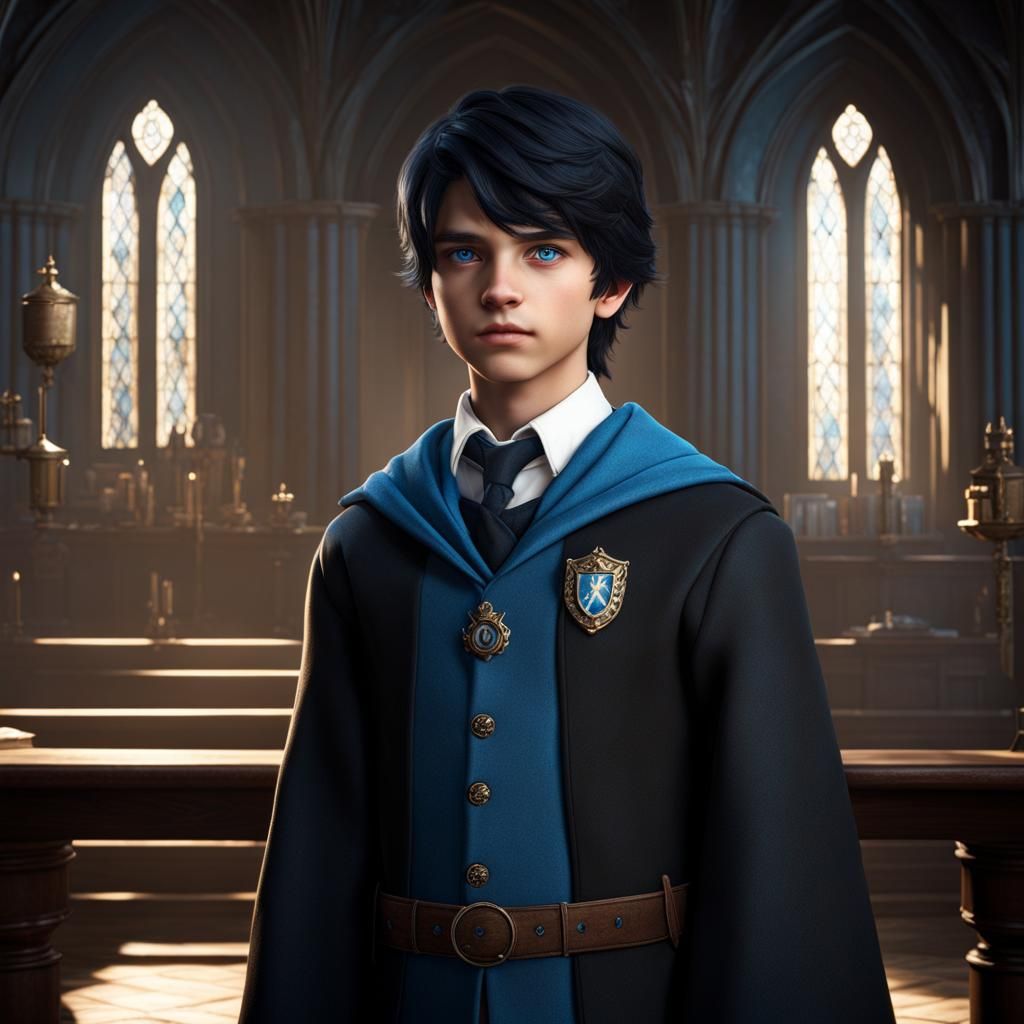 Detailed Portrait of a Ravenclaw Student