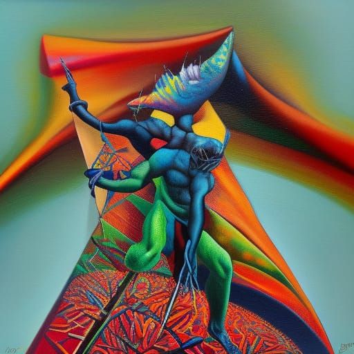 Circus in Trafalgar Square: Abstract Expressionist Art