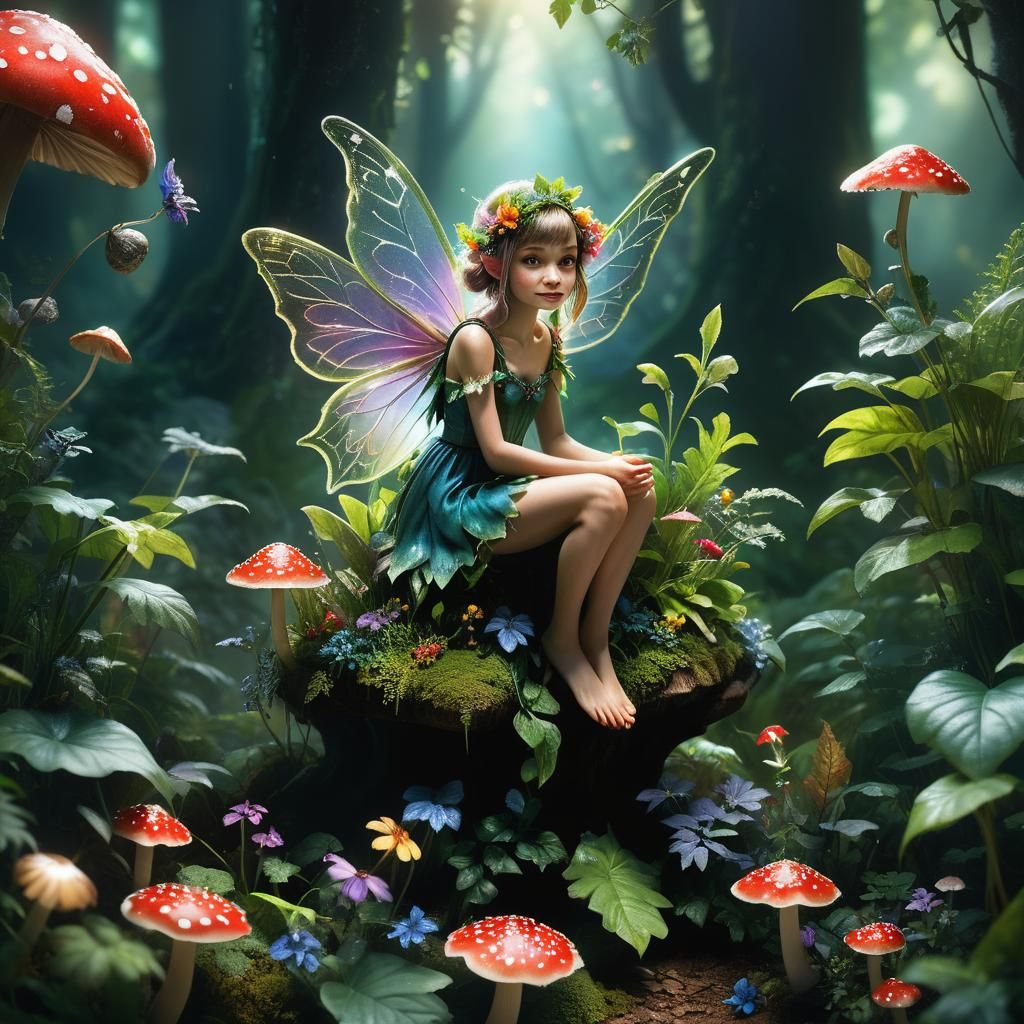 Enchanted Forest Fairy in Hyper-Realistic Digital Art