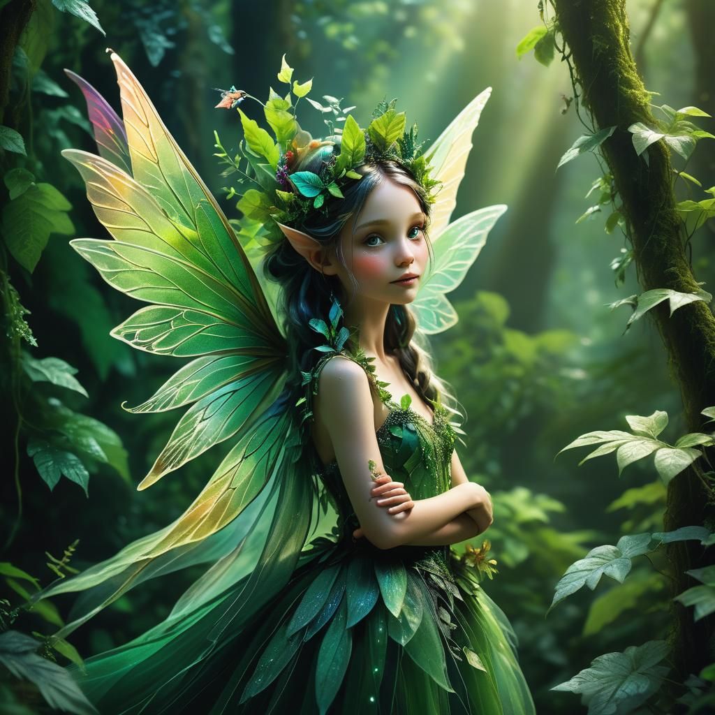 Mystical Forest Fairy in Hyper-Realistic Style