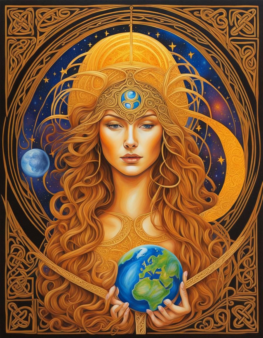 Celtic Earth Mother Acrylic Art