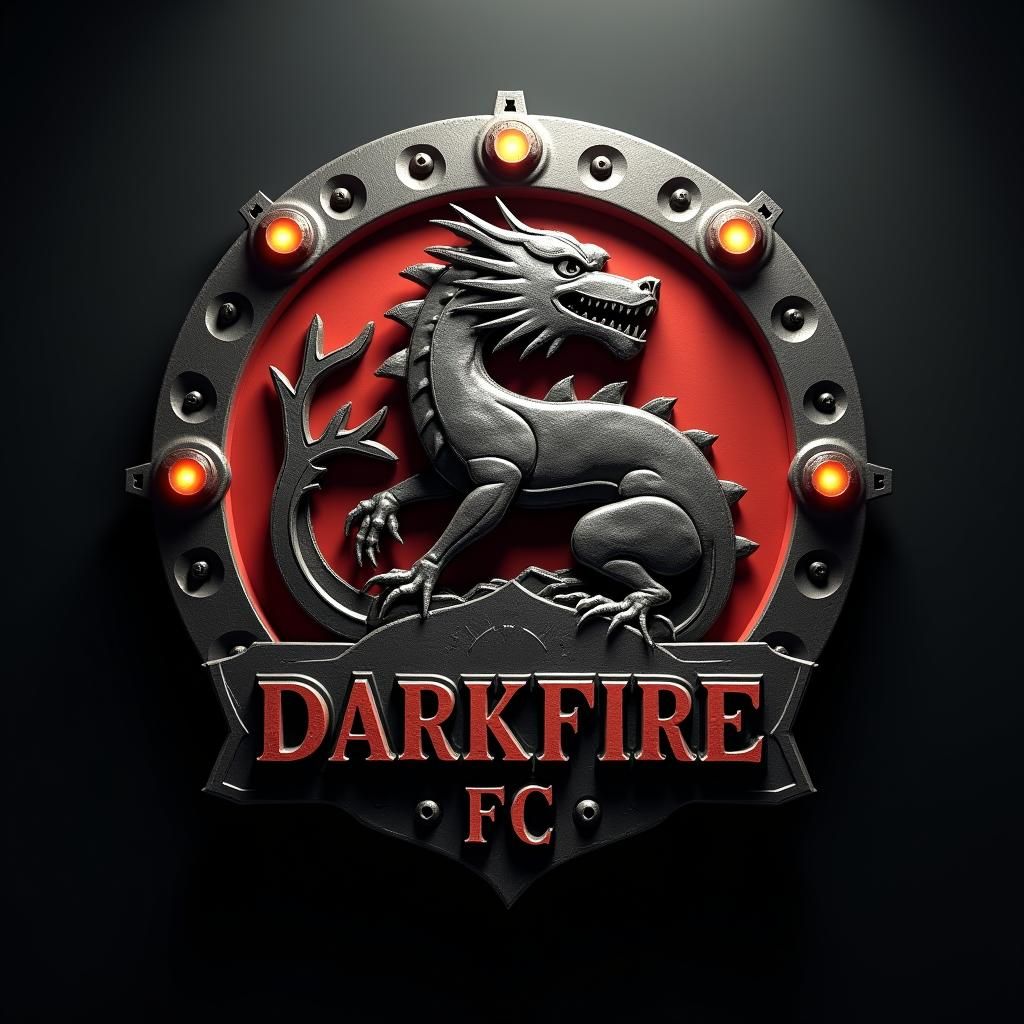 Darkfire FC Dragon Emblem in Futuristic 3D
