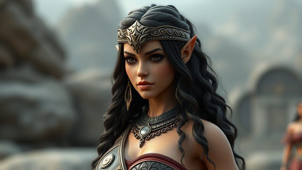 Hyperrealistic BJD Doll in Xena Warrior Princess Costume