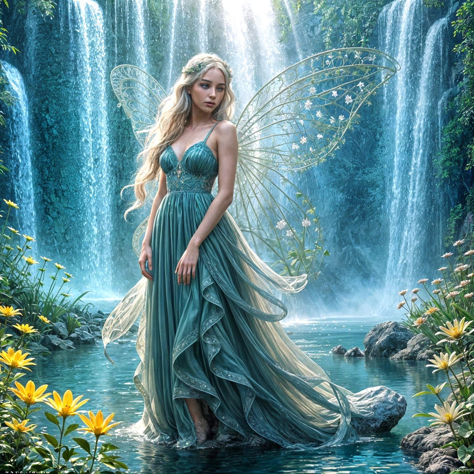 Enchanting Fairy Goddess in Magical Forest