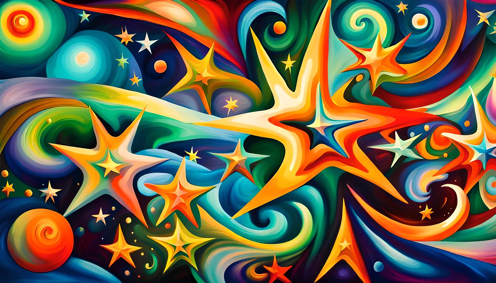 Iridescent Stars Swirling in Electromagnetic Maelstrom