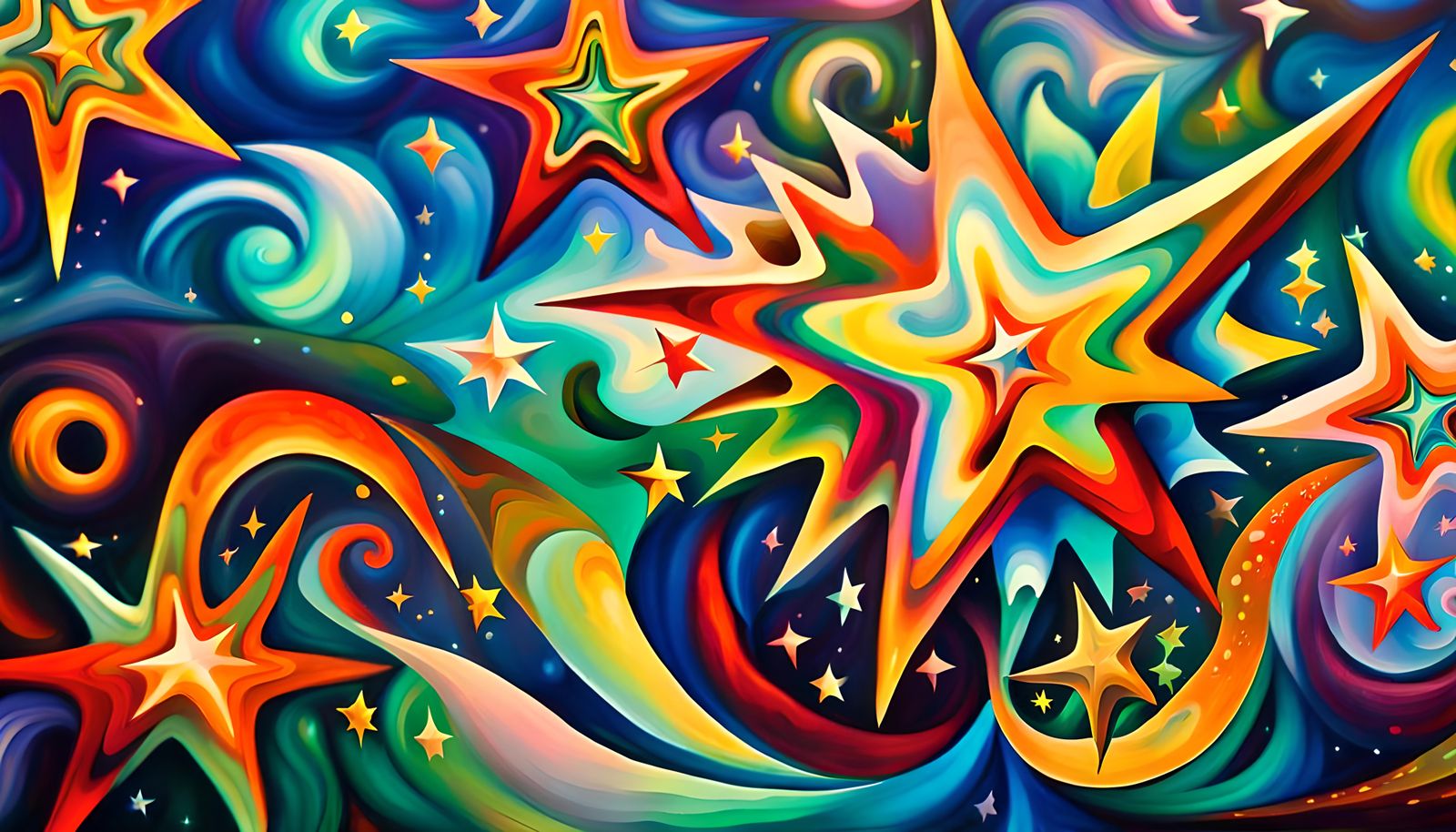 Iridescent Maelstrom: Star Cluster Formation as Naive Art