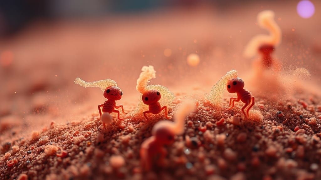 Surreal Galactic Creatures in Swirling Plasma Waves