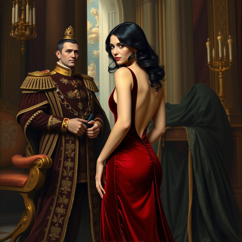 Seraphine in Regal Splendor, a Vision of Elegance