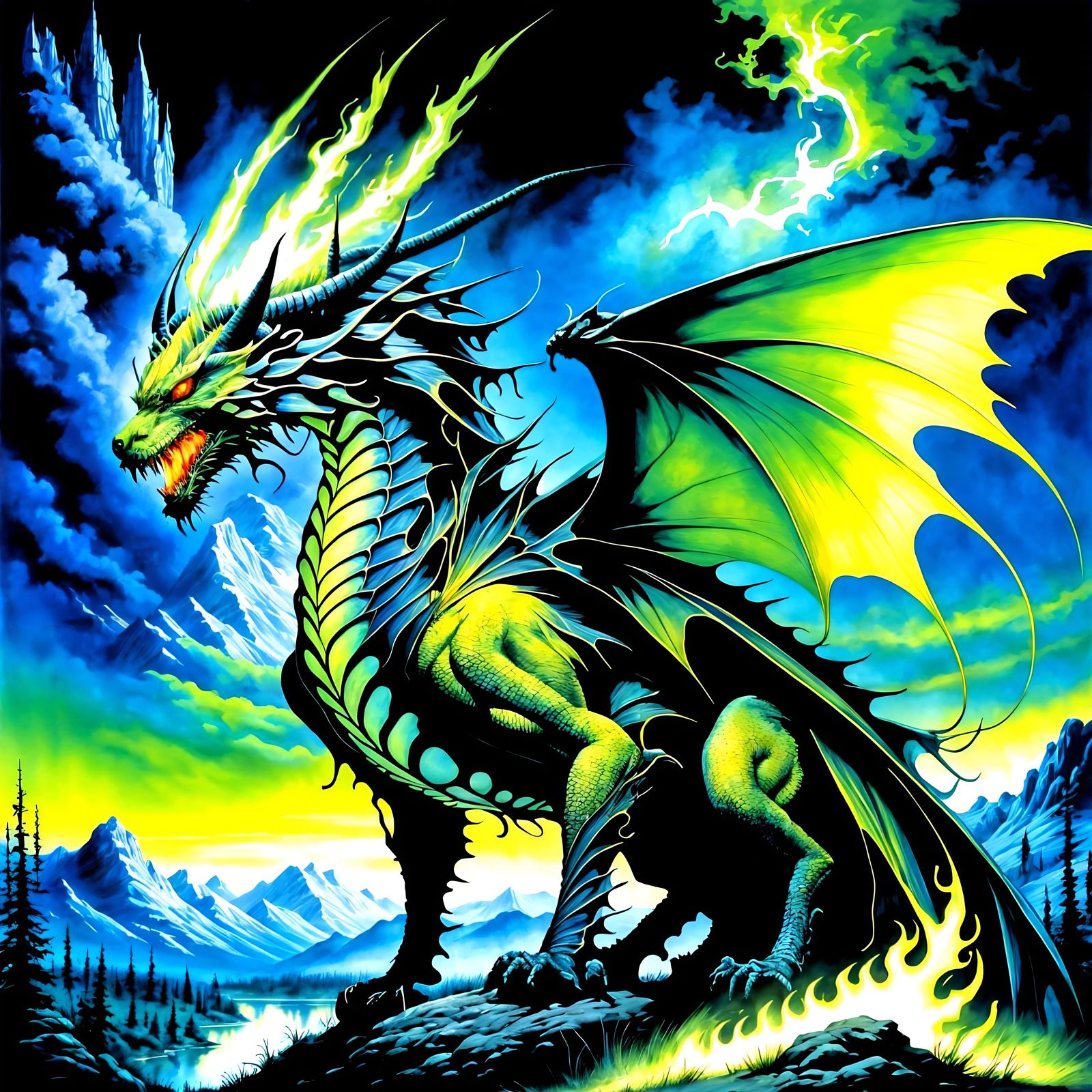 Kamachrichthyon arrives upon the summit of Mount Duloun to t...