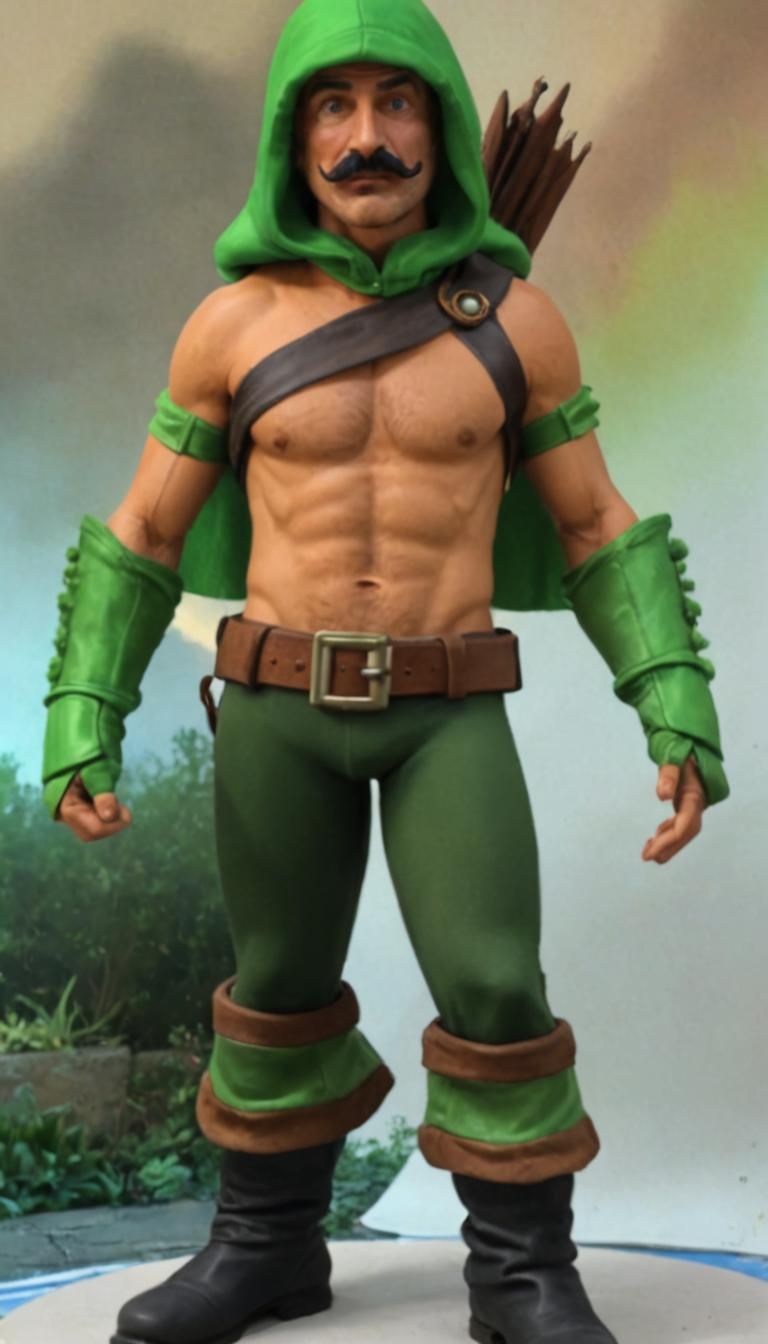 Modern Robin Hood with Green Lycra