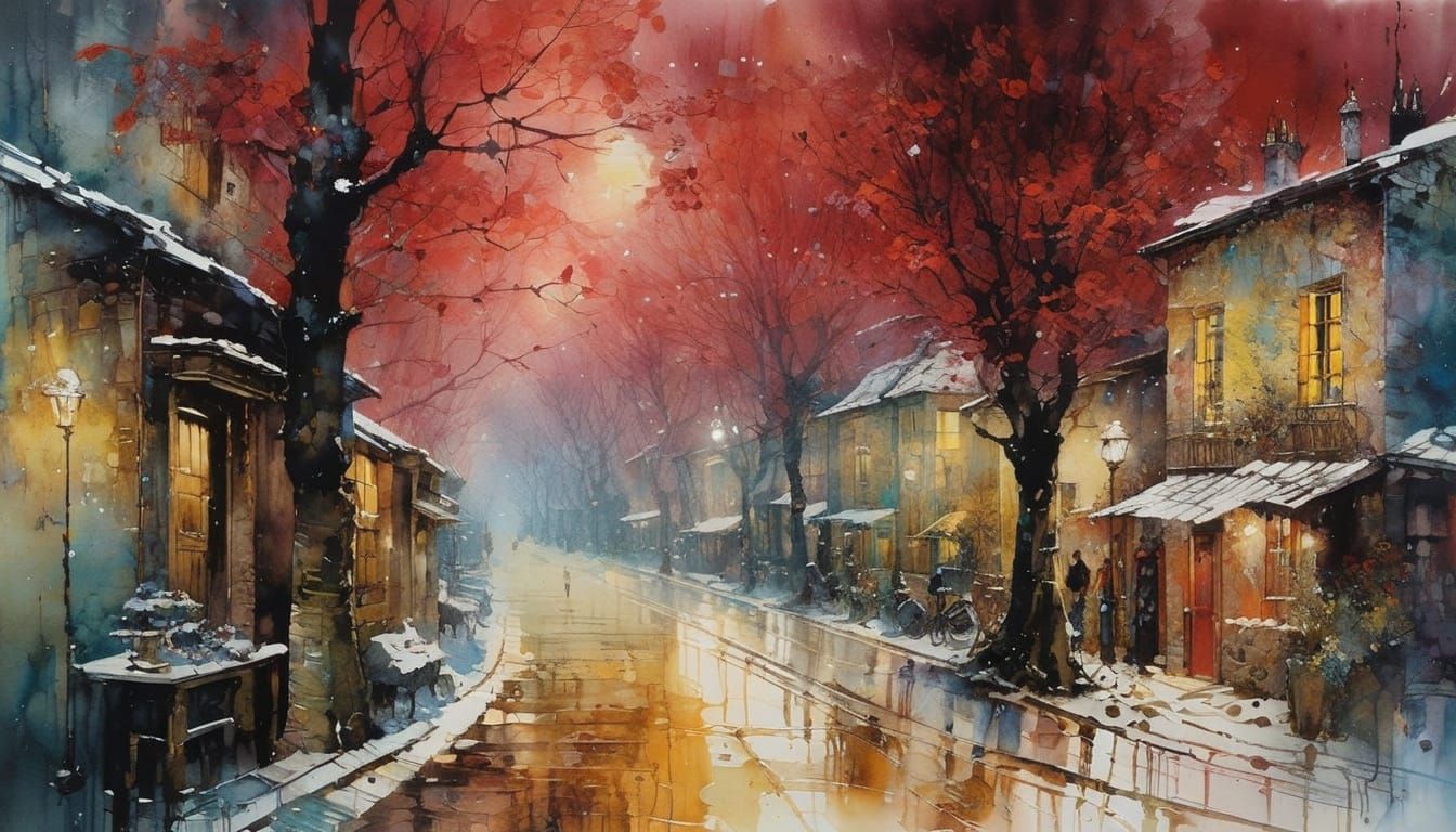 Vibrant Sinister Alley in Tetradic Colors