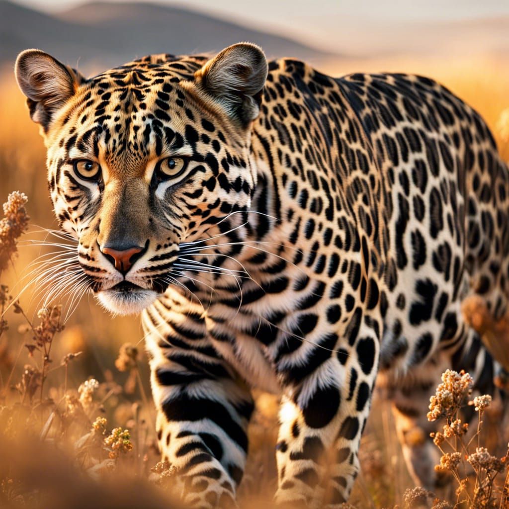 Sleek African Leopard on the Prowl