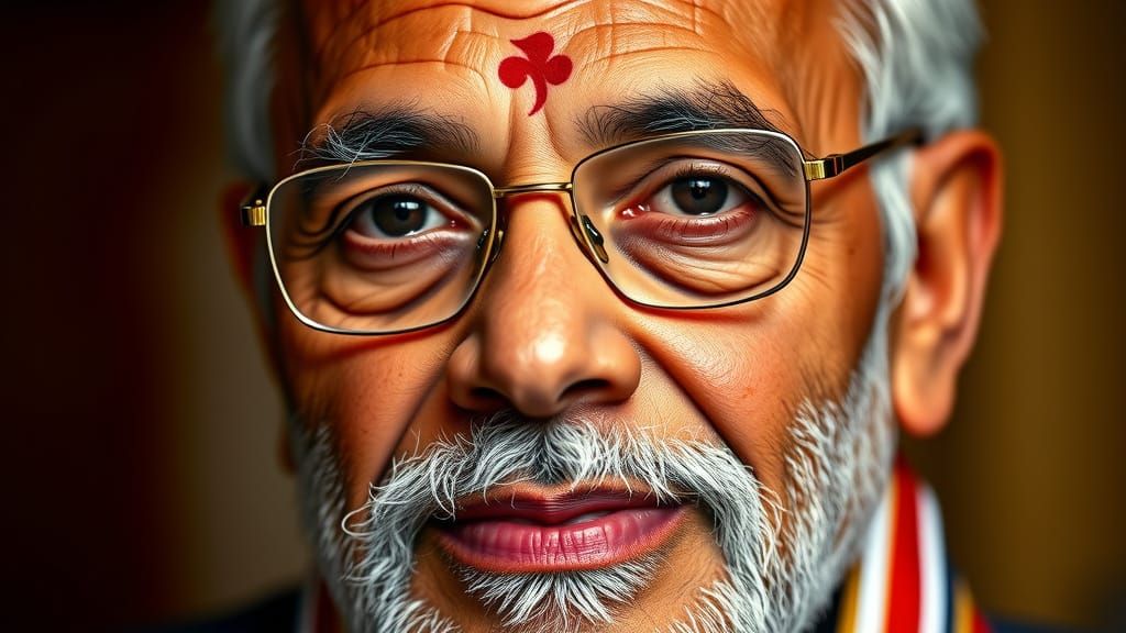President of India in a Sharp Close-Up Portrait