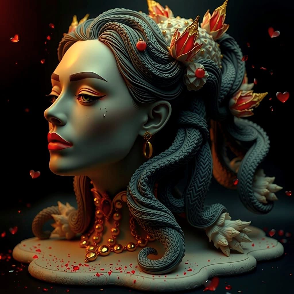 Hyperrealistic Sculpture with Vivid Colors