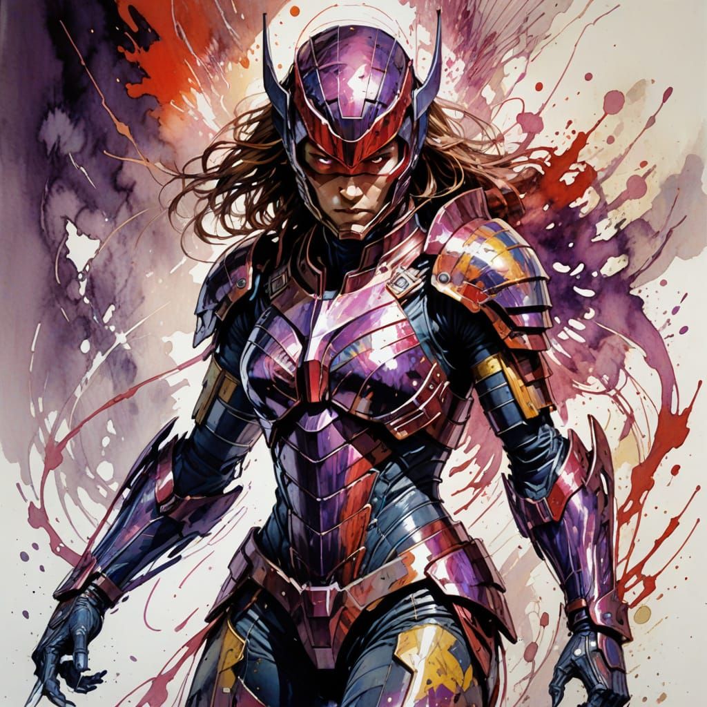 Armor in Translucent Psi-Armor Watercolor