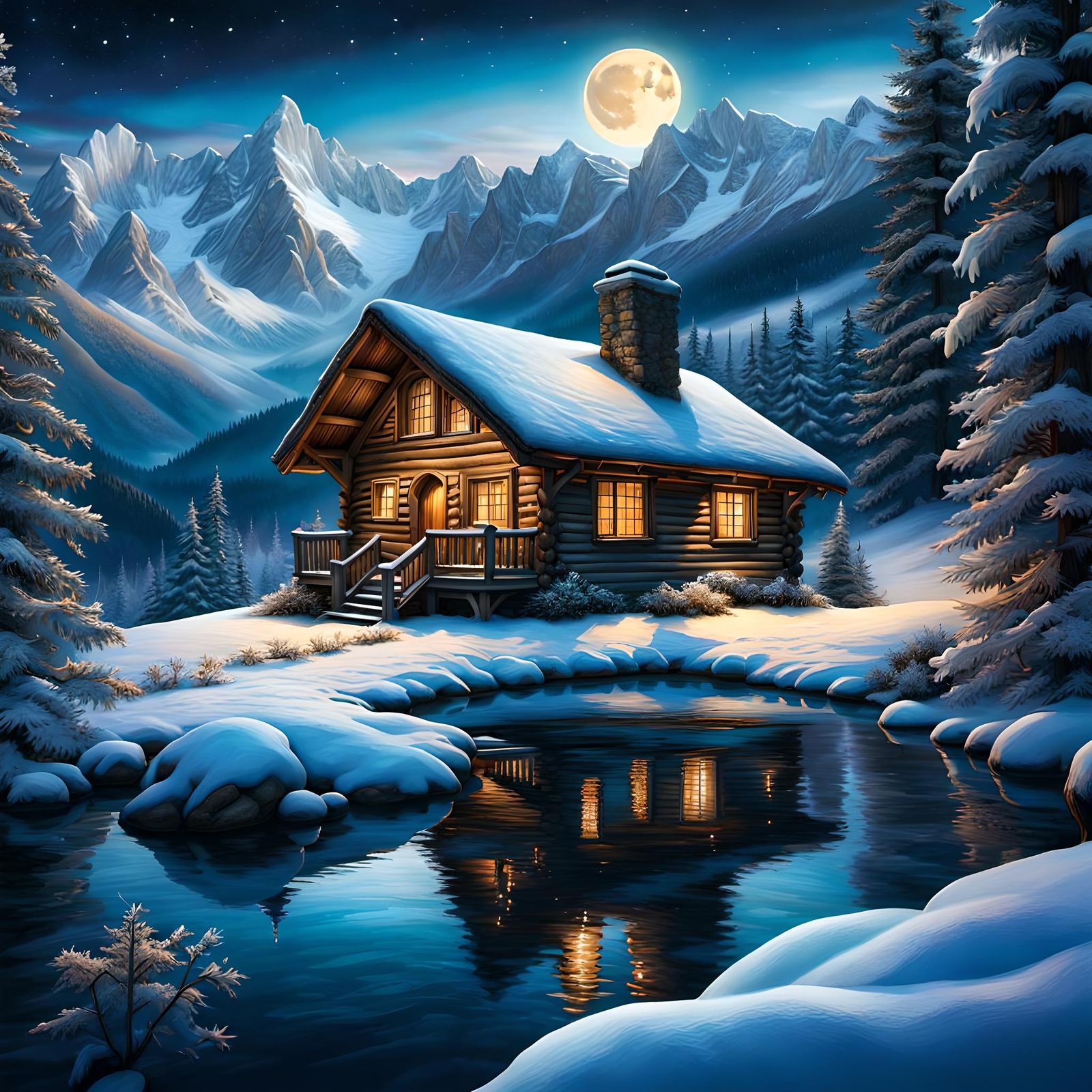 Winter Mountain Landscape