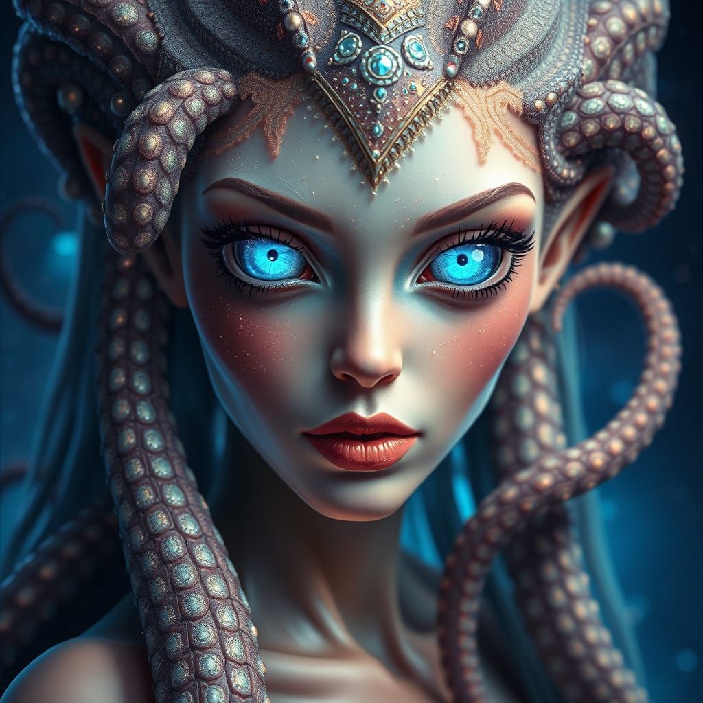 Goddess of the Galaxy in Opalescent Splendor