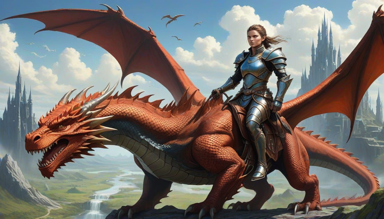 Queen Oracyn Dragon Rider Rules Futuristic World