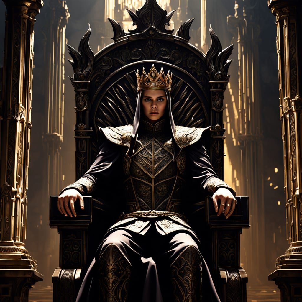 Athena in Dark Fantasy Regalia