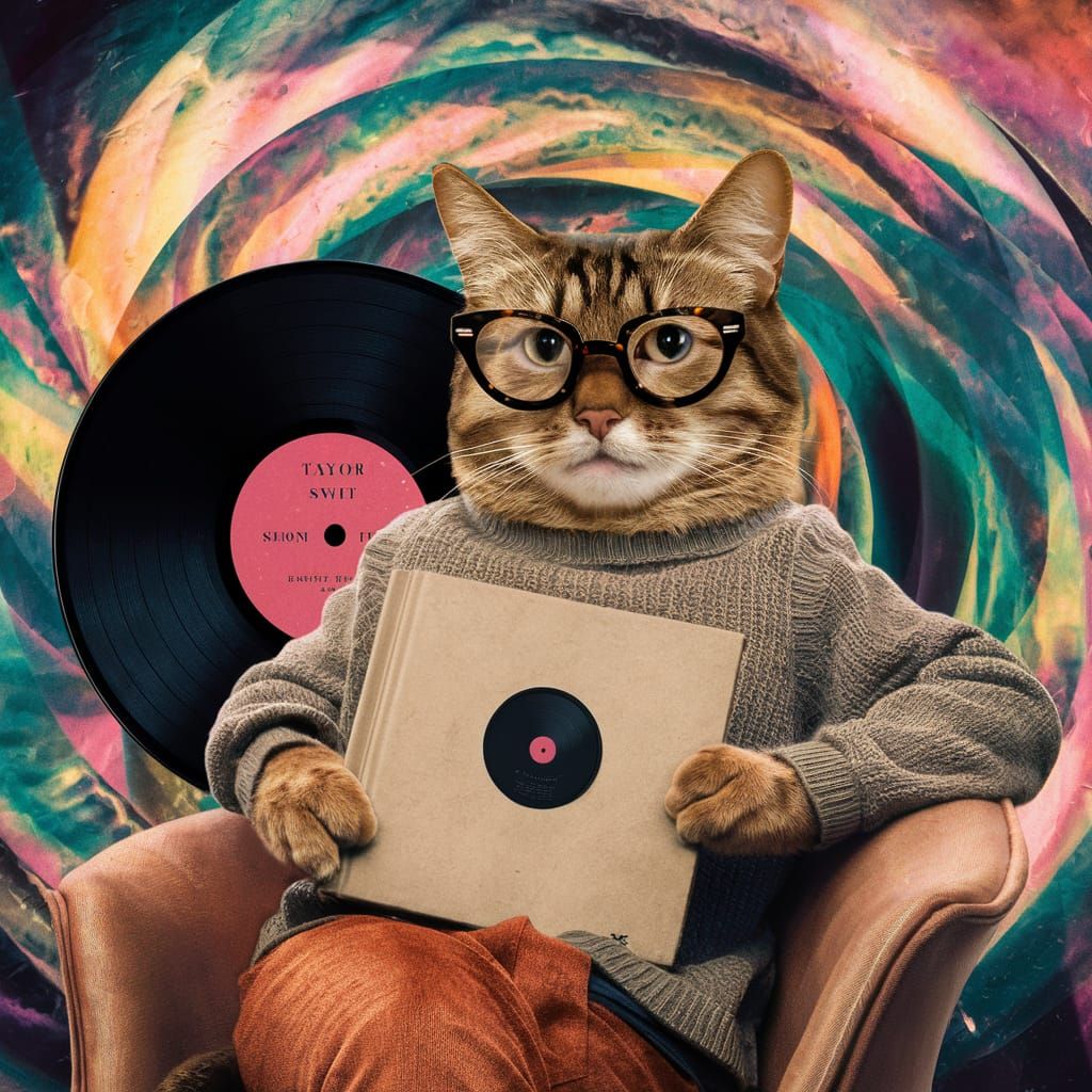 Simon the Cat Album Cover: Taylor Swift Homage