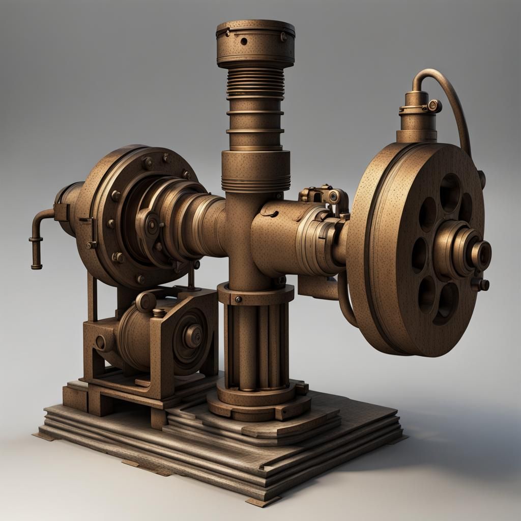 Artistic Ancient Piston Pump: Hellenistic Technology