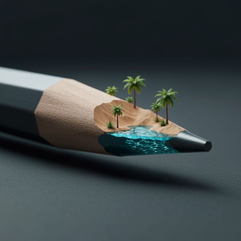 Colossal Pencil Graphite Becomes Desert Oasis