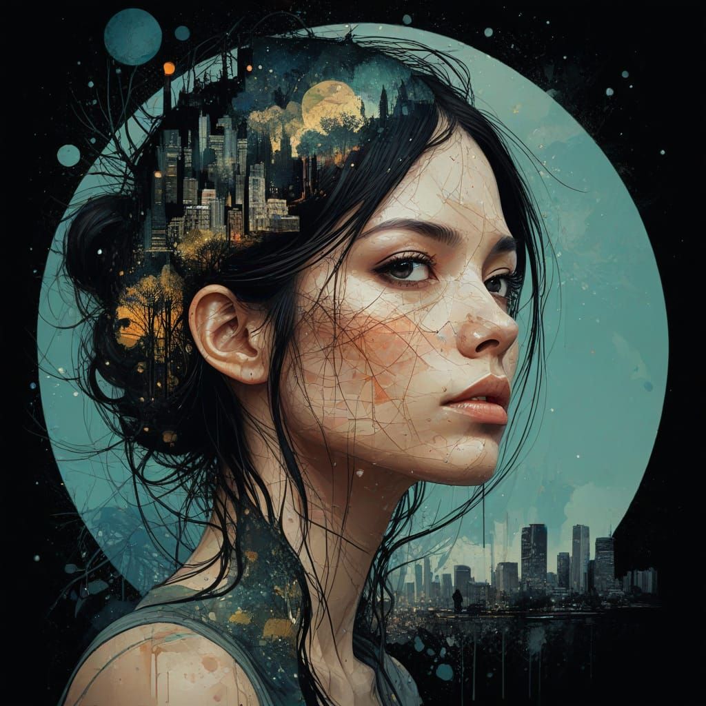 Four Seasons Galaxy Double Exposure