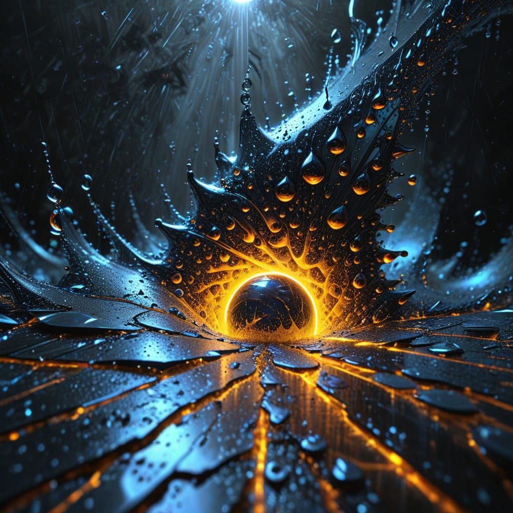 Infinitely Recursive Square Fractal Solar Rain