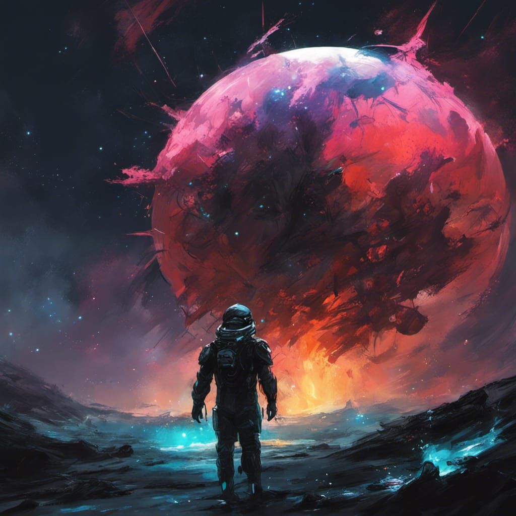 Bioluminescent Alien Landscape in Sci-Fi Style