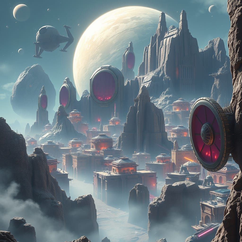 Star Wars Asteroid City Concept Art in 8K