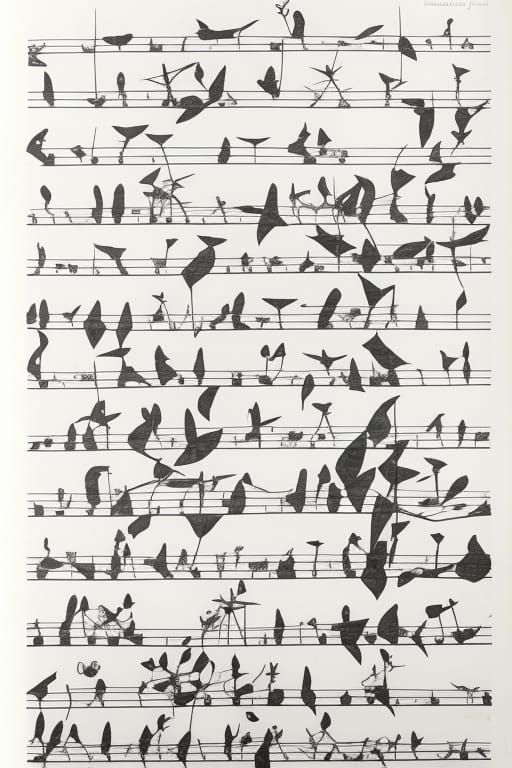 Abstract Graphic Score in Brutalist Style