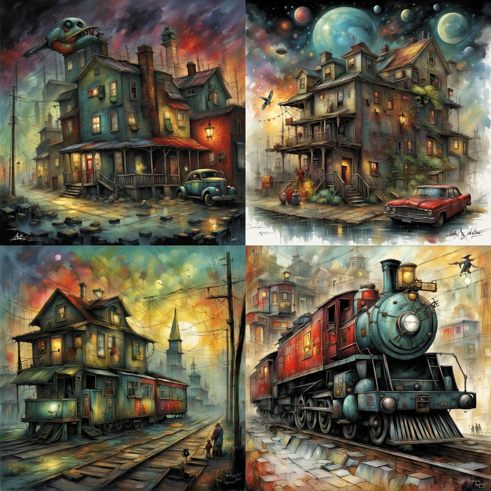 Surreal Landscape Art with Detailed Illustrations