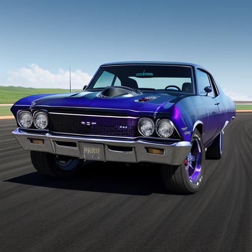 Purple 60s Chevelle Drag Racing in Hawaii