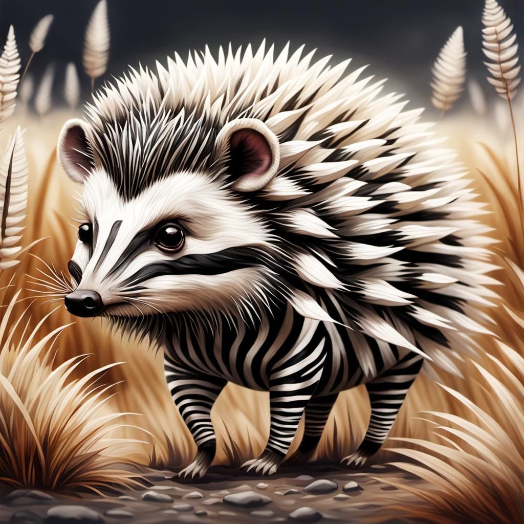 Hyperrealistic Zebradillo Concept Art