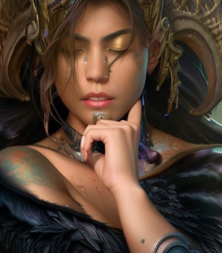 Tiger Mercenary in Dark Sci-Fi Fantasy Style