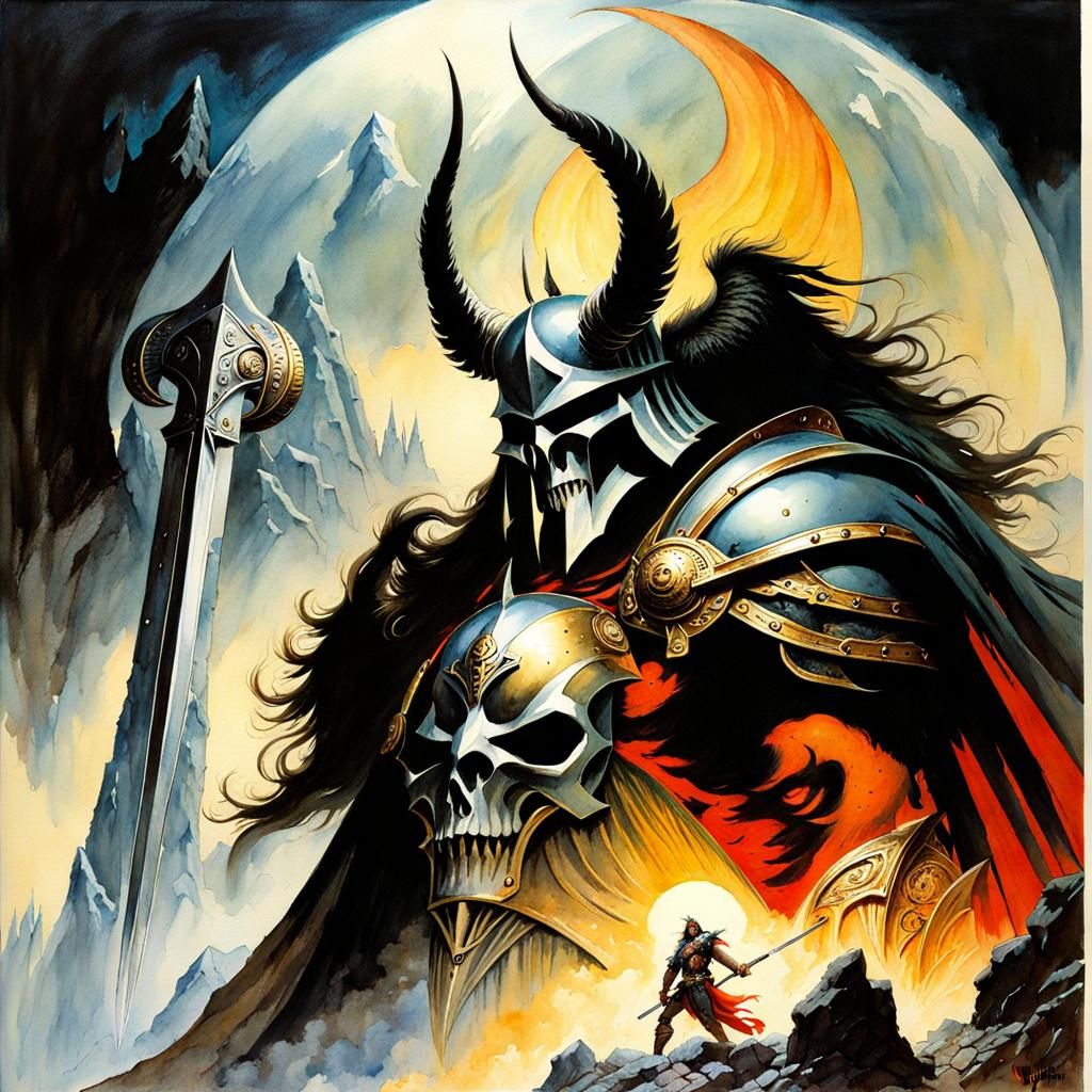 Glorious Titan of Valhalla in Watercolor