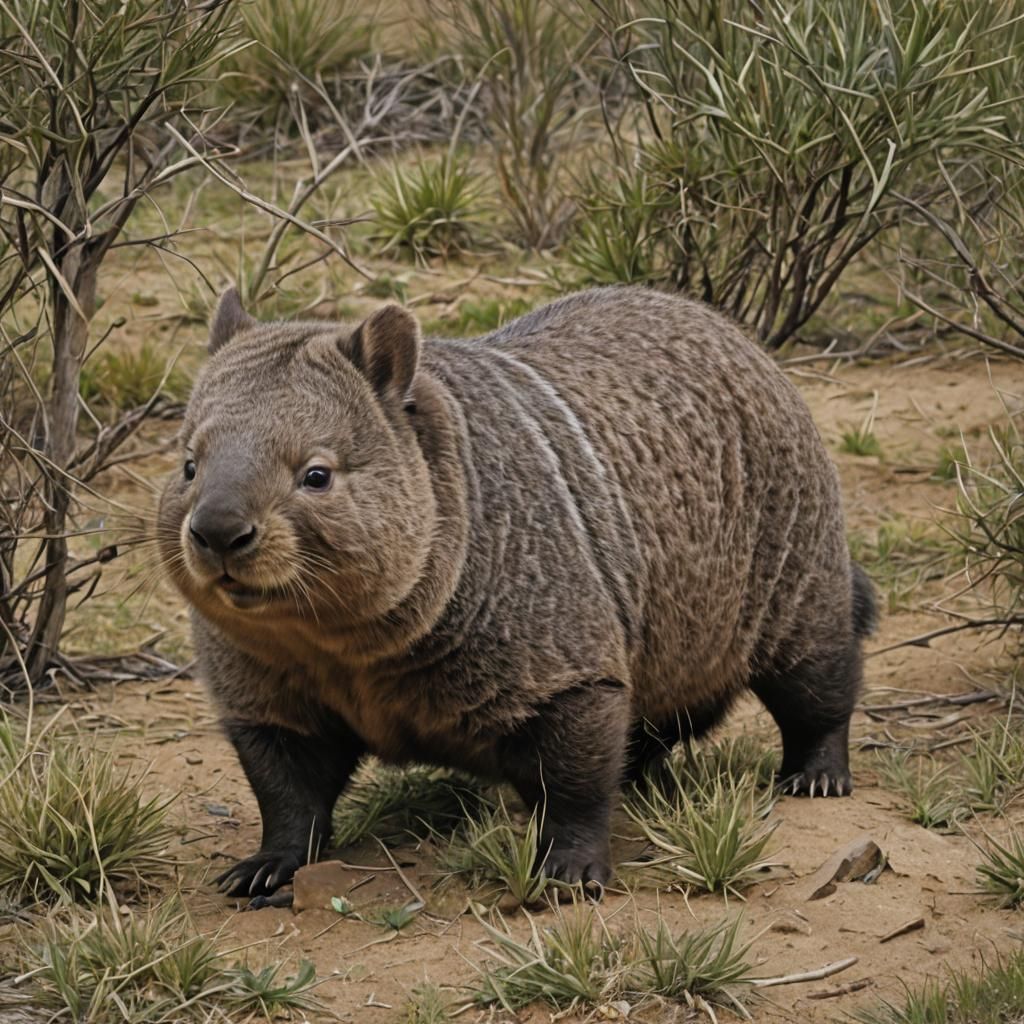 AI Generated Image of a Wombat