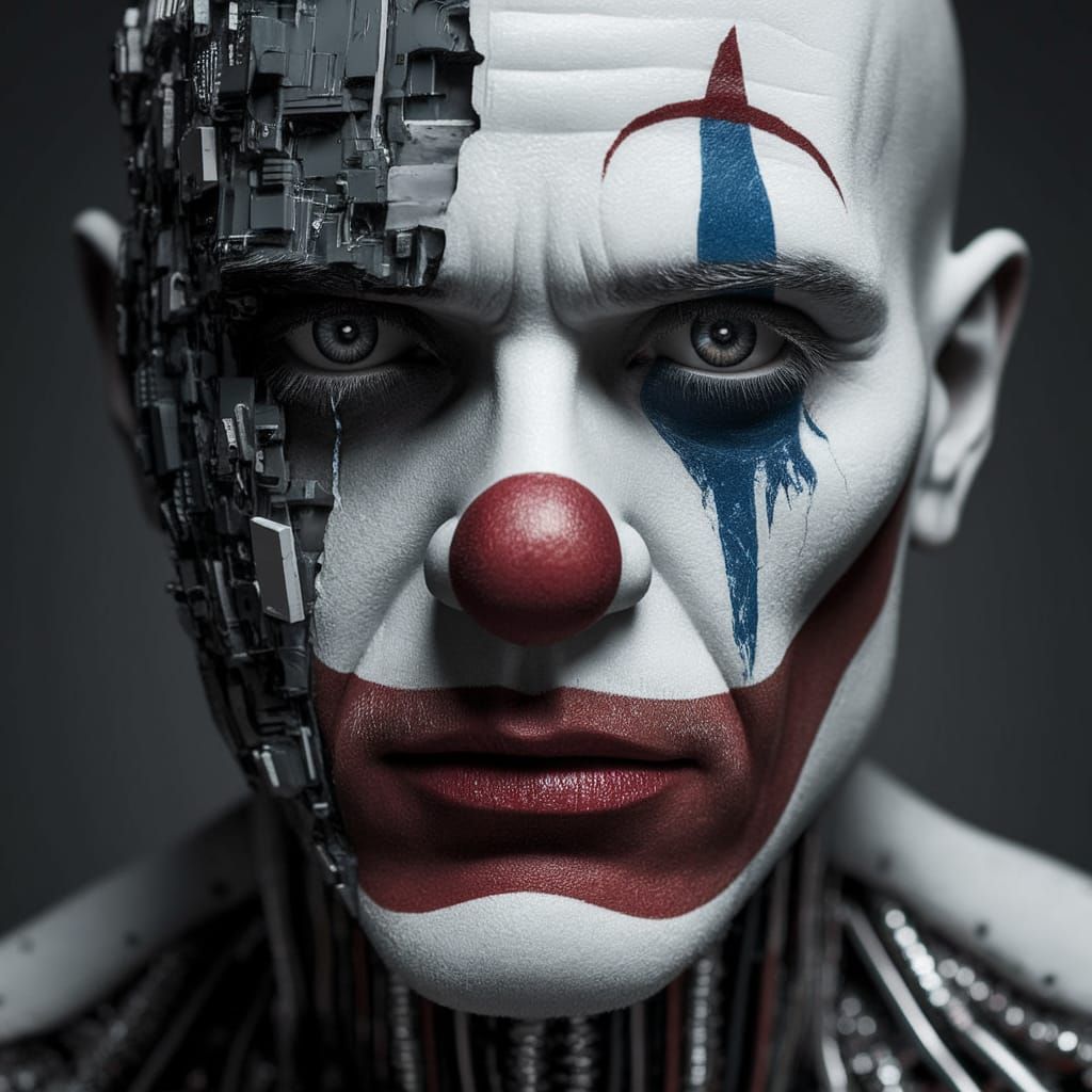 Cyborg Exposes His Sorrow in a Haunting Portrait