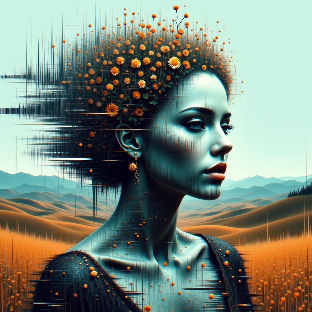 Surreal Glitch Portrait