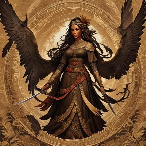 Strength in African Warrior Pose at Sunrise