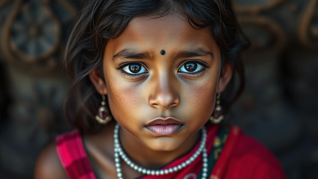 Bastar Adivasi Young Girl Portrait