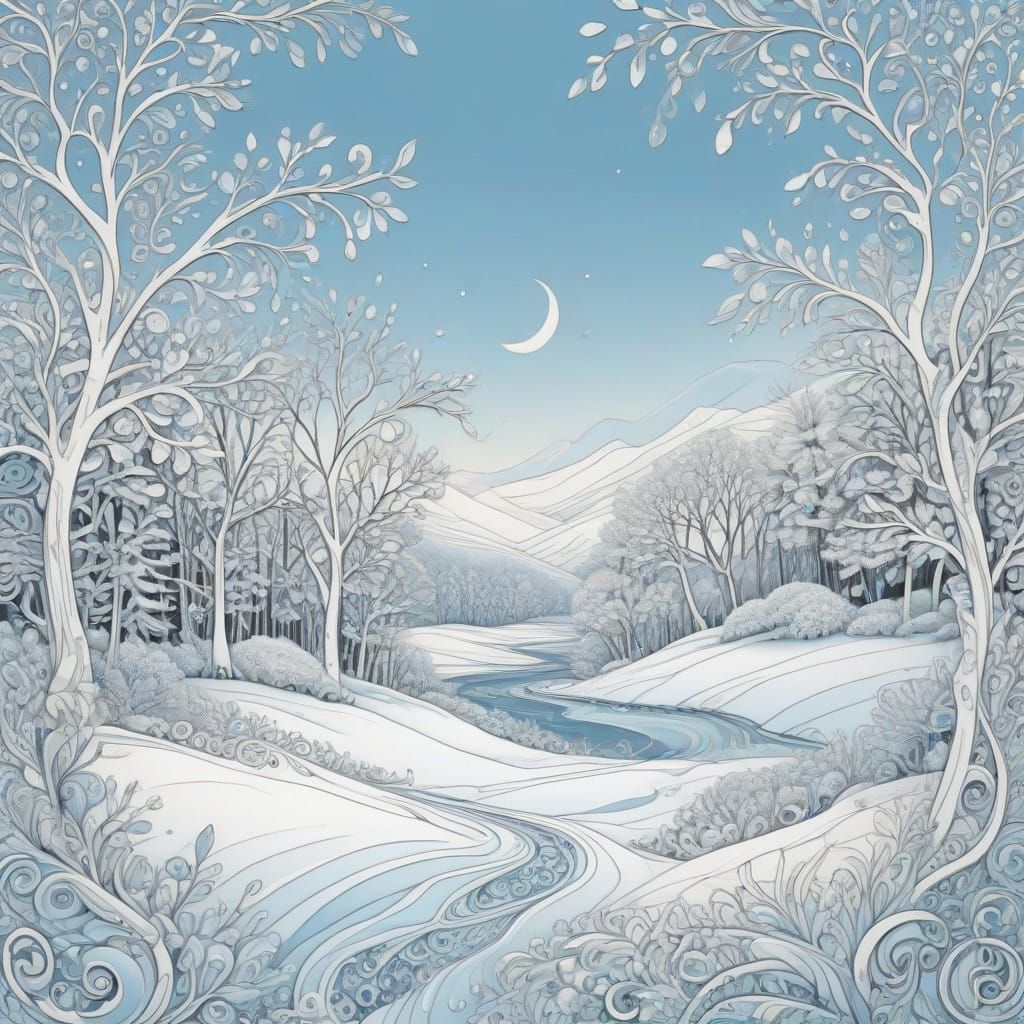 Whimsical Winter Zentangle