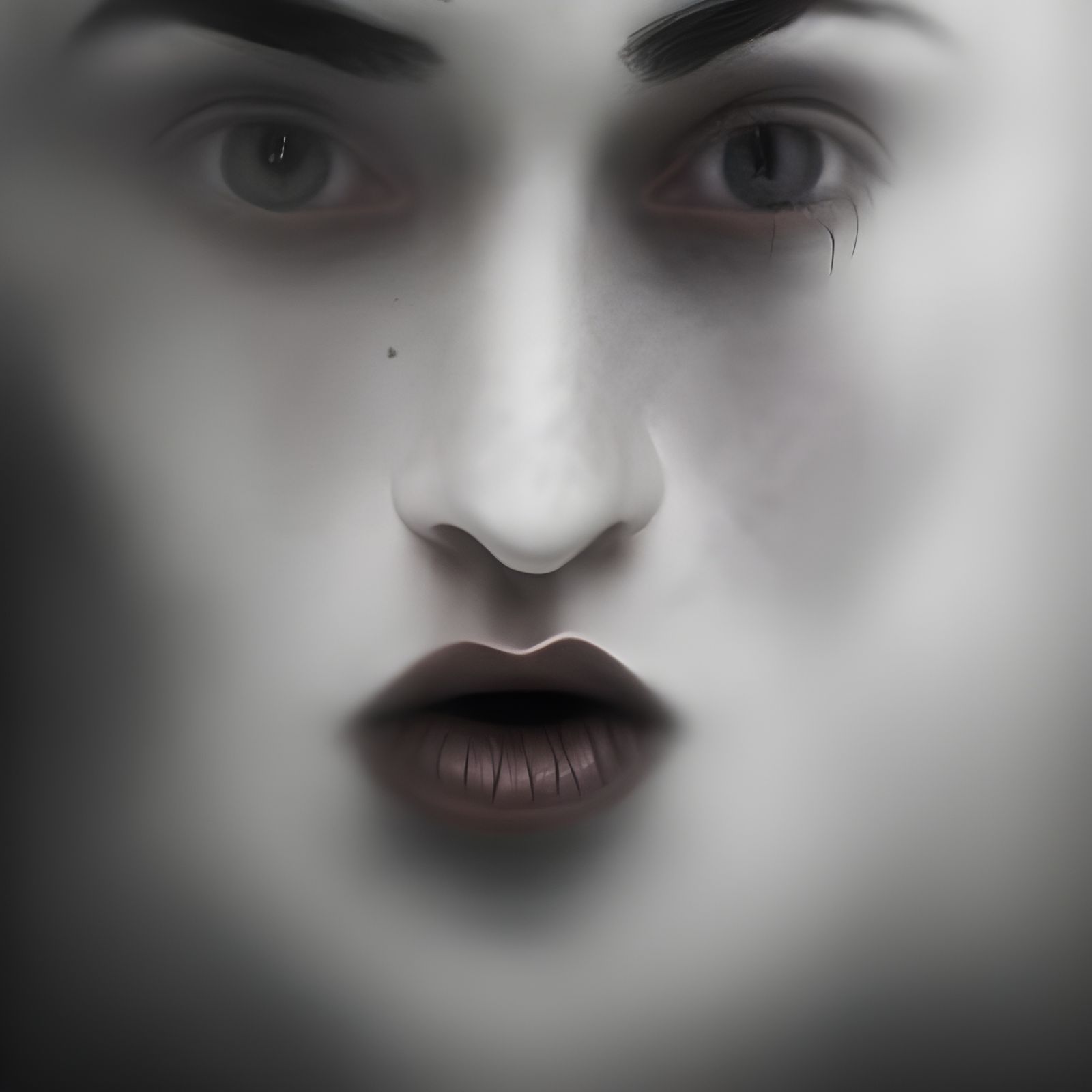 Vampire Lady with Bat Wings Portrait