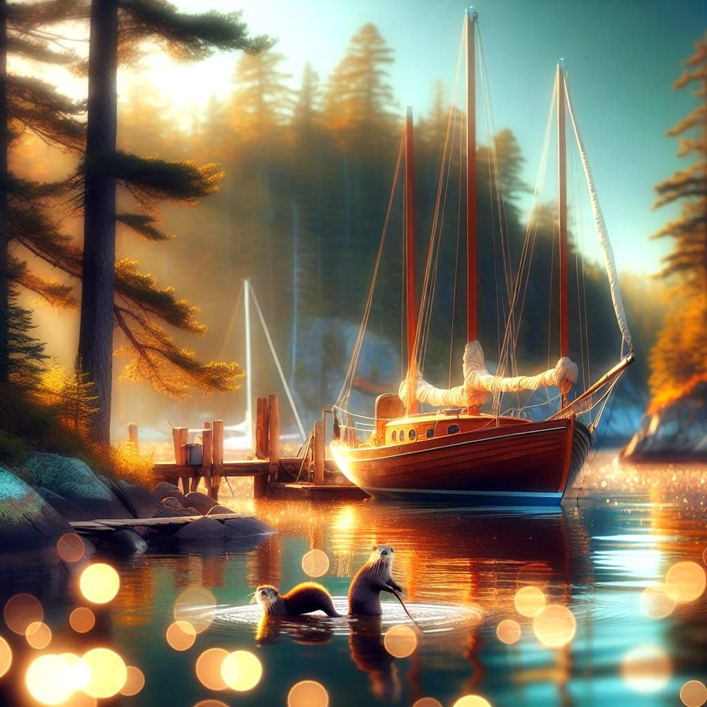 Sailboat Serenity in Canadian Wilderness
